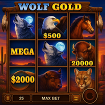 AllStar Casino - Wolf Gold Slot Game - Jackpot Pokies